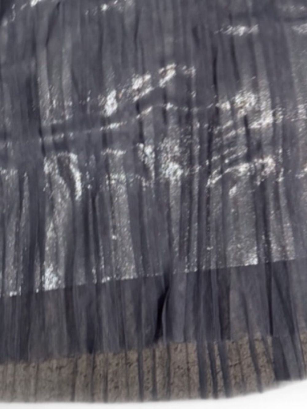 Elliot & Vine Pleated Metallic Midi Skirt - Gray Shimmer- 3X - Picture 7 of 15